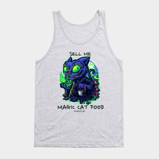 Techno cat - Sell me magic cat food - Catsondrugs.com - rave, edm, festival, techno, trippy, music, 90s rave, psychedelic, party, trance, rave music, rave krispies, rave flyer Tank Top